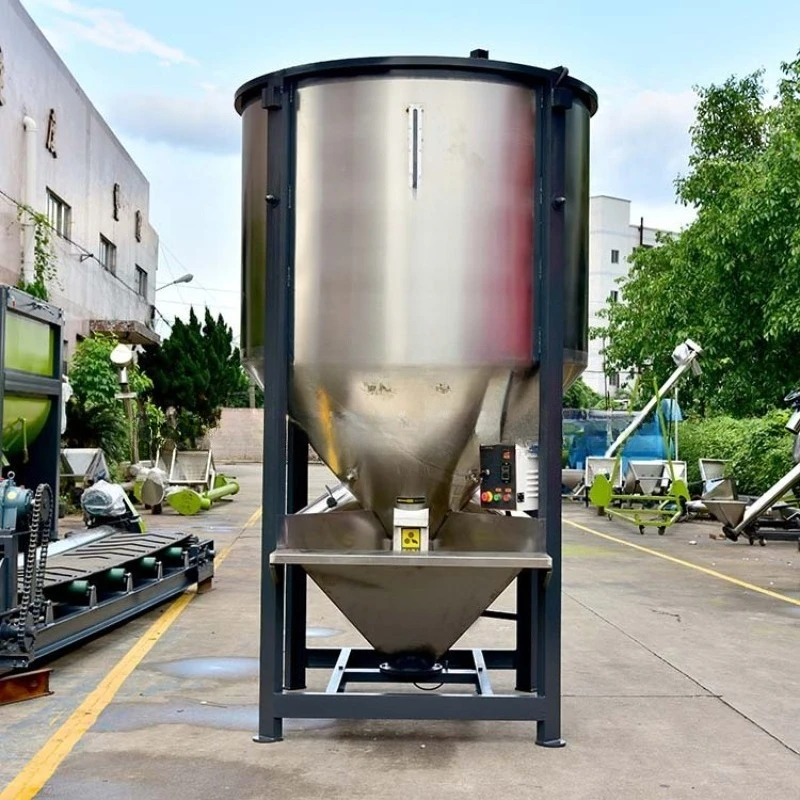 Plastic drying mixer, stainless steel vertical mixing drum vertical drying mixing mixer