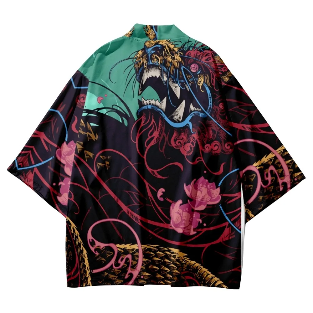 

Chinese Dragon Print Traditional Haori Kimono Clothing Women Men Harajuku Japanese Anime Streetwear Cardigan Yukata Cosplay