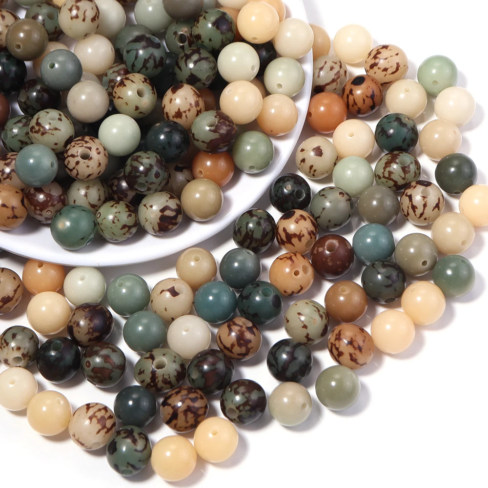 20–50 Stück 12 mm natürliche Bodhi-Perlen aus Holz, glatte, runde, lose, abstandsgewordene Perlen für handgefertigte DIY-Halsketten, Armbänder, Schmuckherstellung – Detail 5