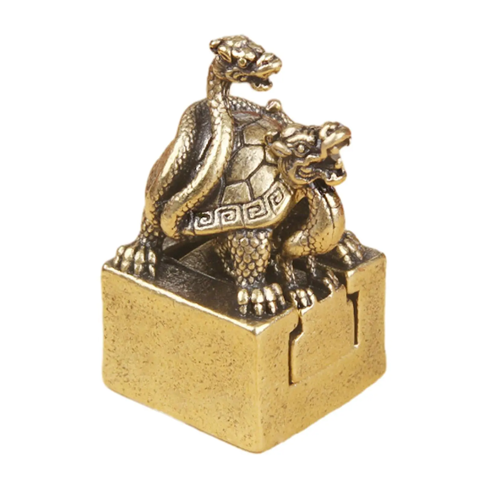 Xuanwu Statue Seal Stamp Collection Decorative Animal Sculpture for Office Spring Festival Cabinet Home Decoration Birthday Gift