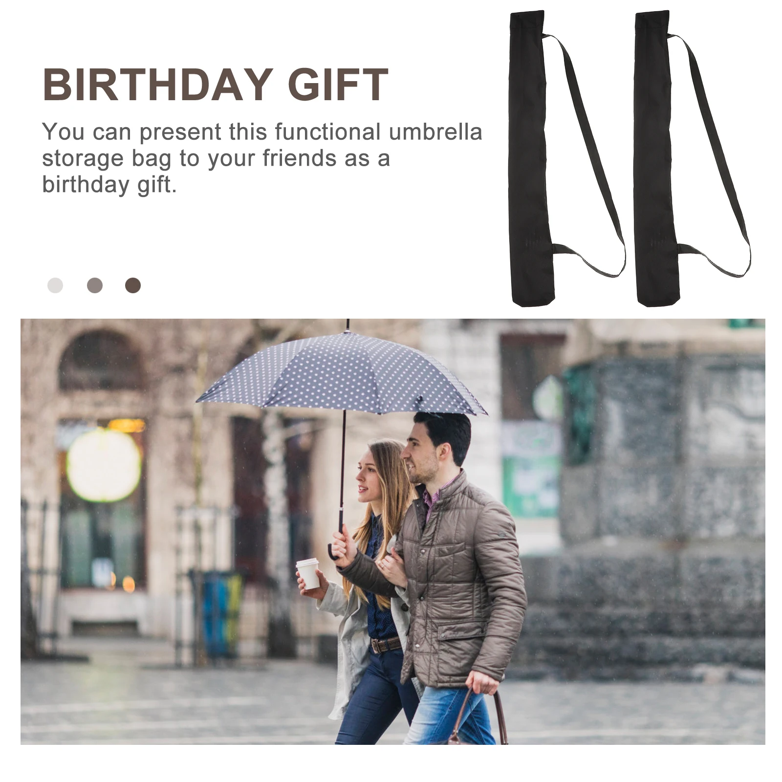 

3pcs Umbrella Cover Rain Bags Water-absorbing Sleeve for Long Handle Umbrella Storage Carrying Bag Black Durable Waterproof