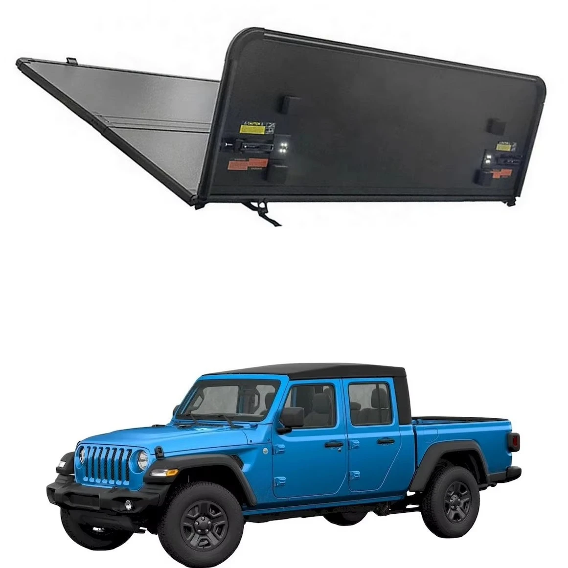 

Hard Trifold Tonneau Cover Tri Fold Truck Bed for Pick up Jeep Gladiator JT