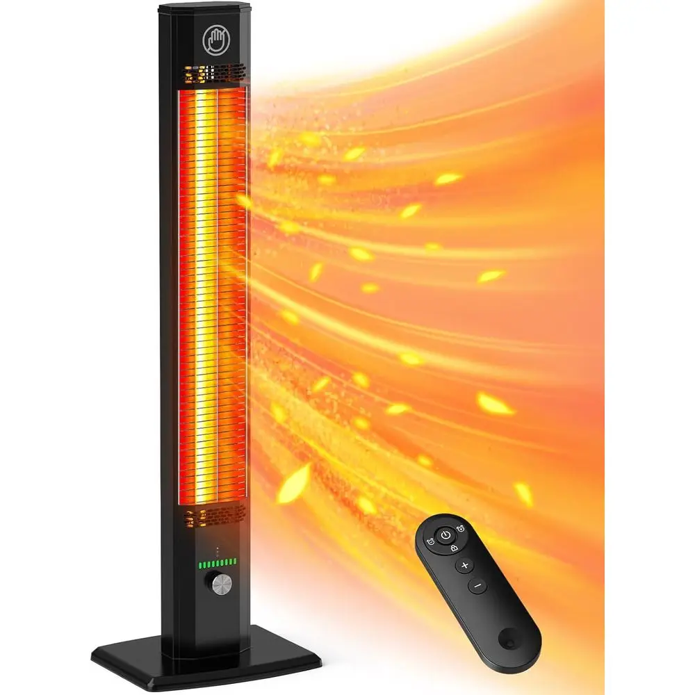 

42-Inch Outdoor Infrared Heater with 9 Heat Settings, 540-Minute Timer, Child Lock, Waterproof for Garage Use, 1500W, Safety Fea