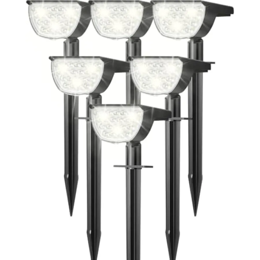 Solar Lights Outdoor Waterproof IP65 Solar Powered 76 LED 3 Lighting Modes Solar Spot Lights Outdoor for Yard Garden Landscape
