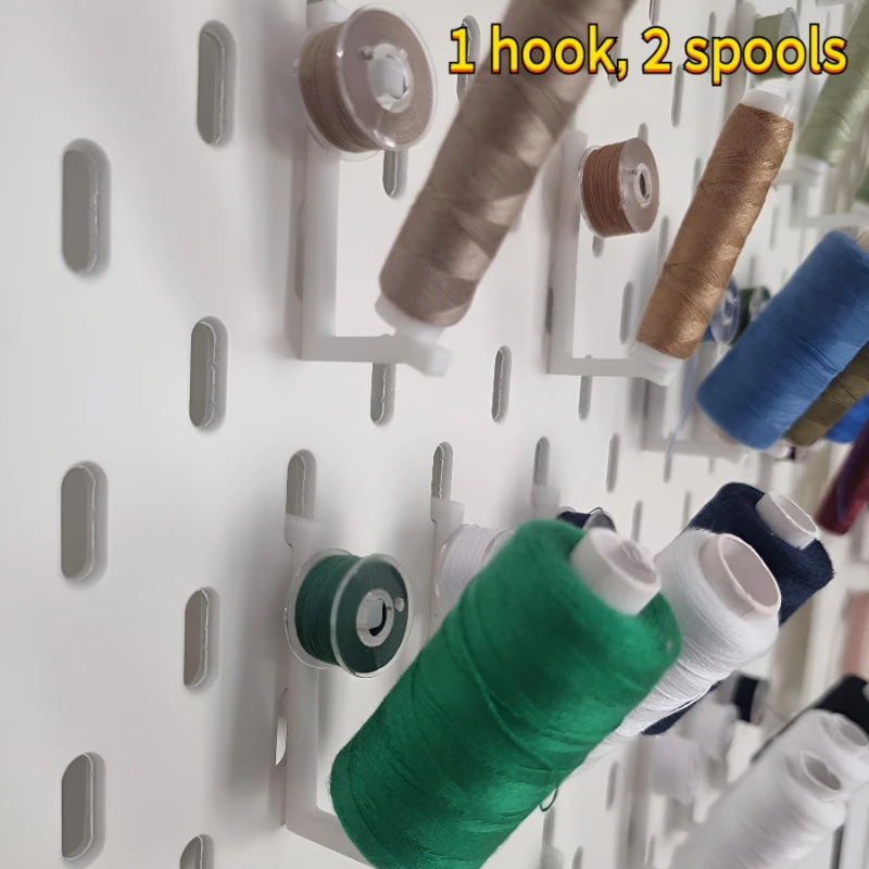 15pcs Plastic Pegboard Hooks Set Compatible with Multiple Boards Sewing Storage Accessories - Hanging Organizer Hooks