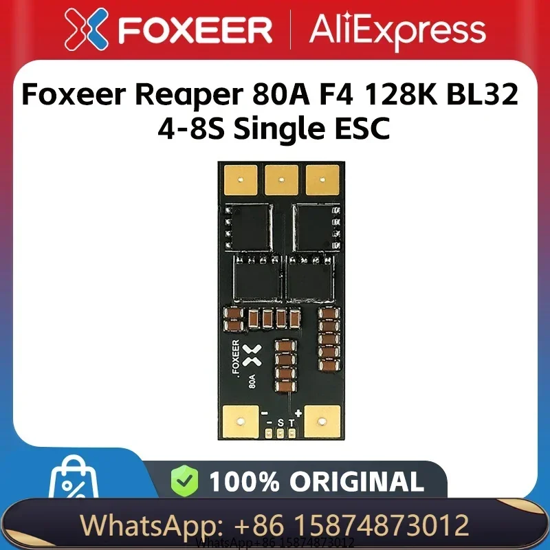 Foxeer Reaper 80A F4 128K BL32 4-8S Single ESC DShot150/300/600/1200 /MultiShot/ OneShot for RC FPV Dr one