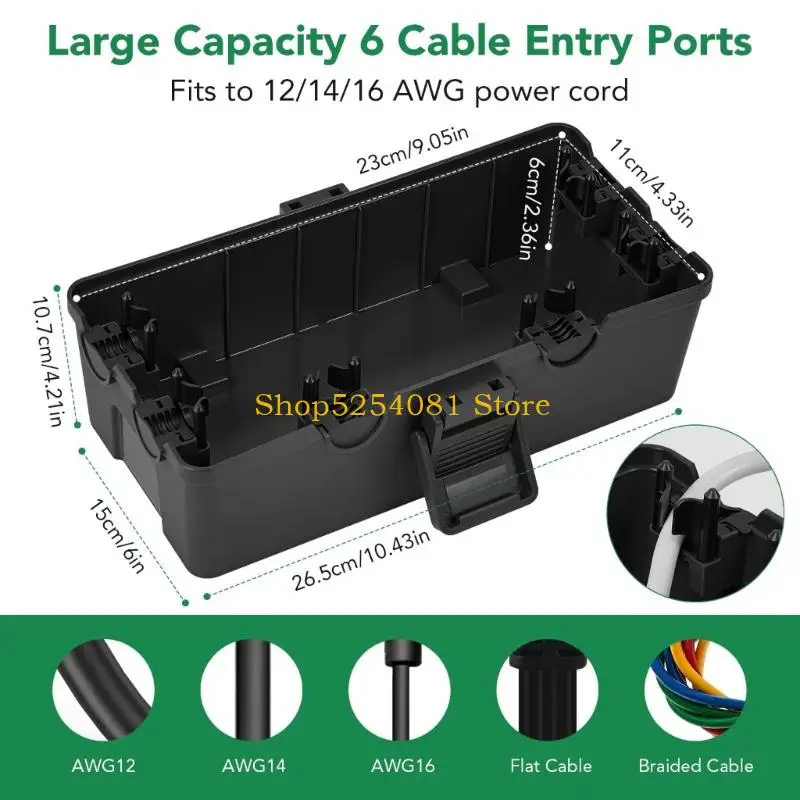 AXYC Organisateurs boîtes jonction Conception à 6 ports Construction durable pour chargeurs