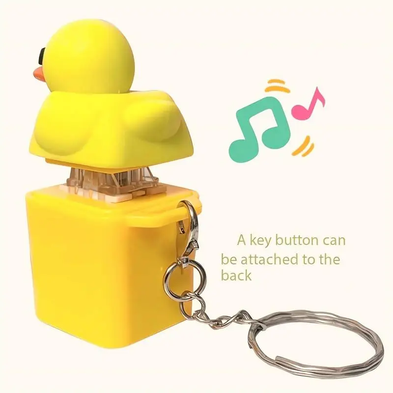 Quacky Duck llavero para teclados efectos de sonido teclas para aliviar el estrés que Quack Key Board Clicker botón juguete sensorial