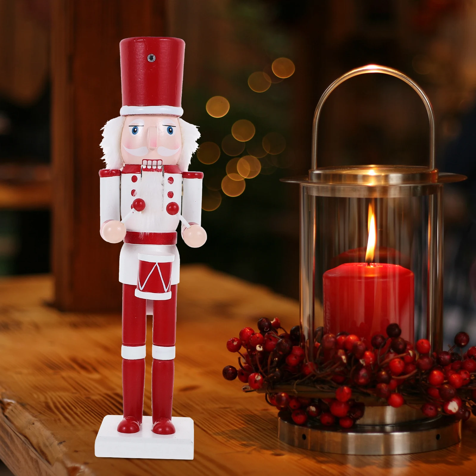 

Inflatable Nutcracker Ornament Man Home Decor Christmas Nutcrackers Figures Wood Classic