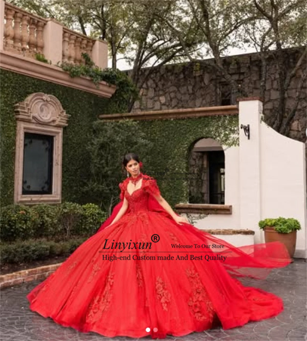 

Бальное платье принцессы, платья Quinceanera с накидкой и аппликациями, кружевное платье на день рождения Sweet 16, мексиканское платье по индивидуальному заказу, Vestidos De 15 Años