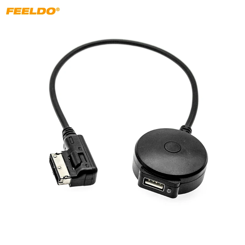 

FEELDO Car Auto Radio Media AUX Bluetooth USB Cable Adapter For Audi AMI Q5 A5 A7 S5 Q7 A6L A8L A4L Interface #HQ7440