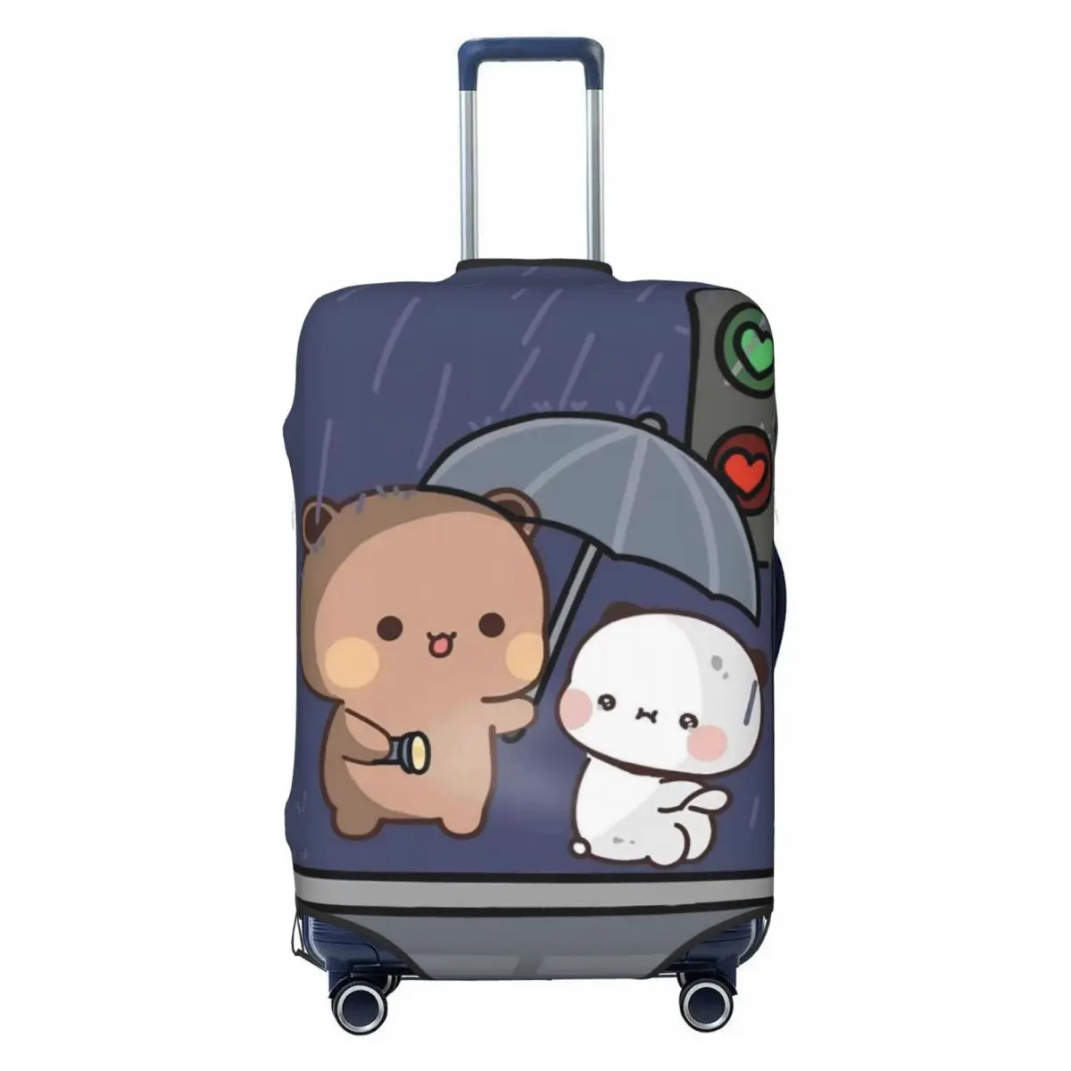 Bubu & Dudu In The Rain Suitcase Cover Cruise Trip Flight Fun Luggage Supplies Protection