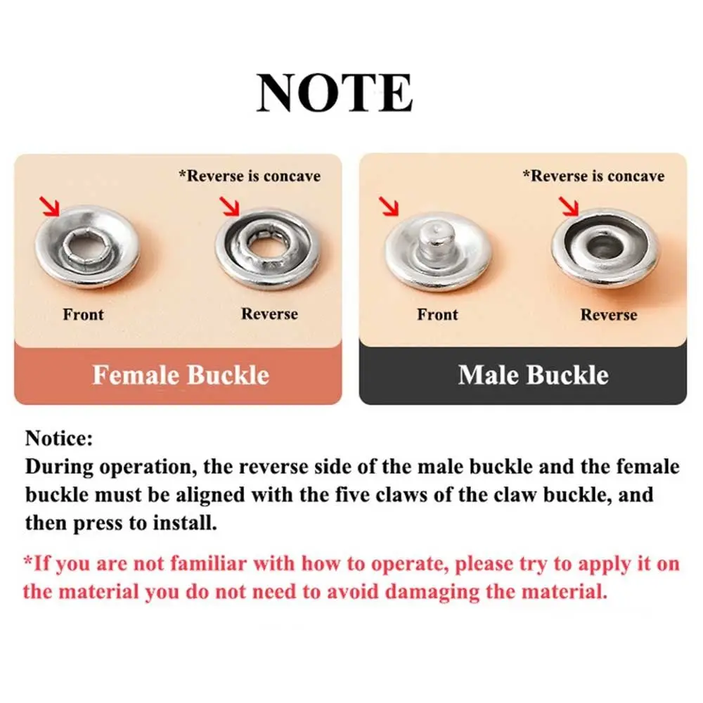 

Buckle Installation Tool Five-claw Buckle Snap Fasteners Plastic Pliers Metal Sewing Buttons Pressure Plier