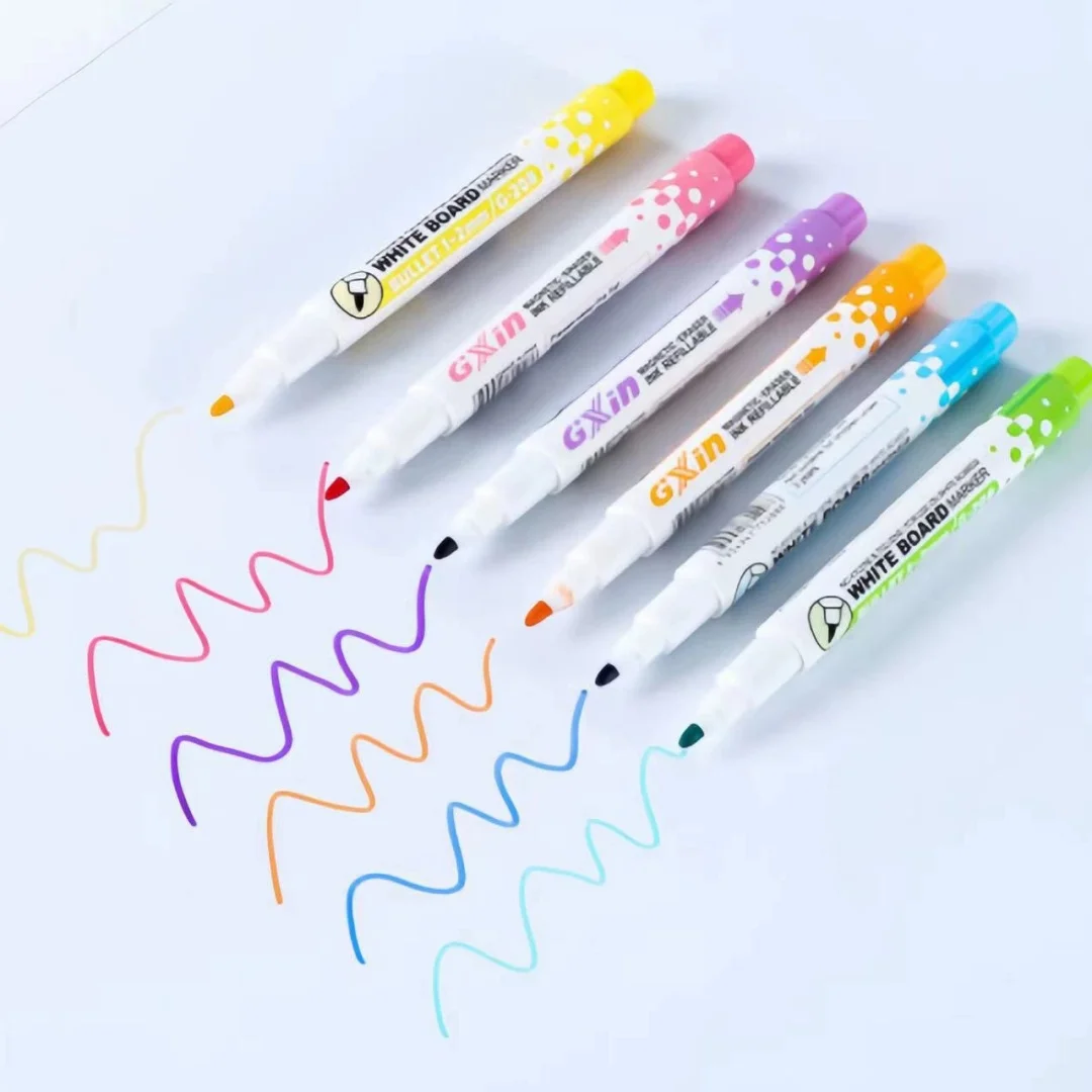 

8 цветов маркеров для белой доски, стираемые, на водной основе, для офиса, школы, детского творчества, домашнего использования