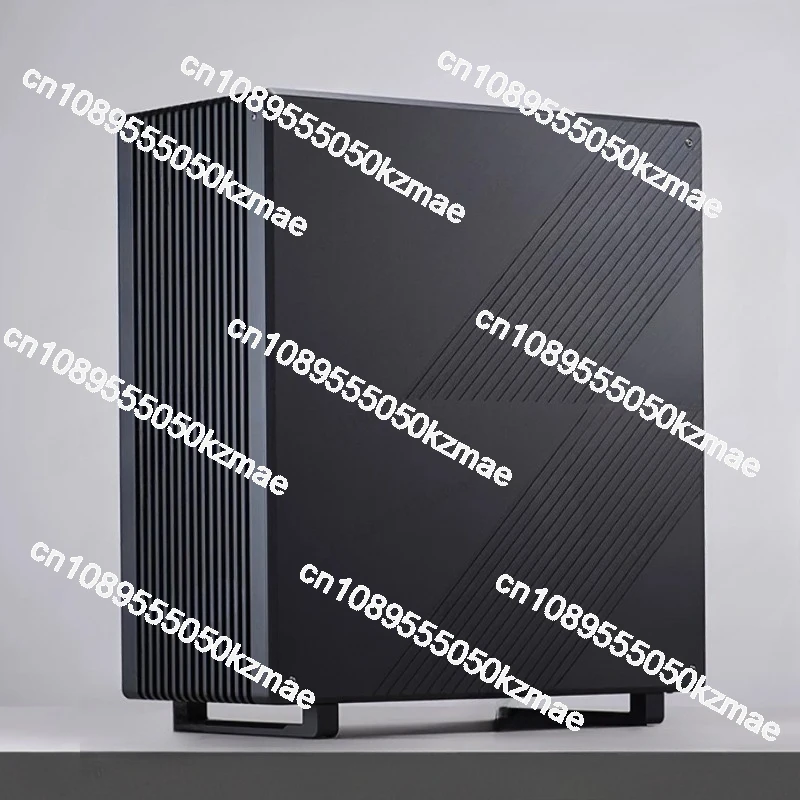 Boîtier Transparent latéral ATX Mid Tower entièrement en aluminium pour PC de bureau de jeu refroidi à l'eau divisé