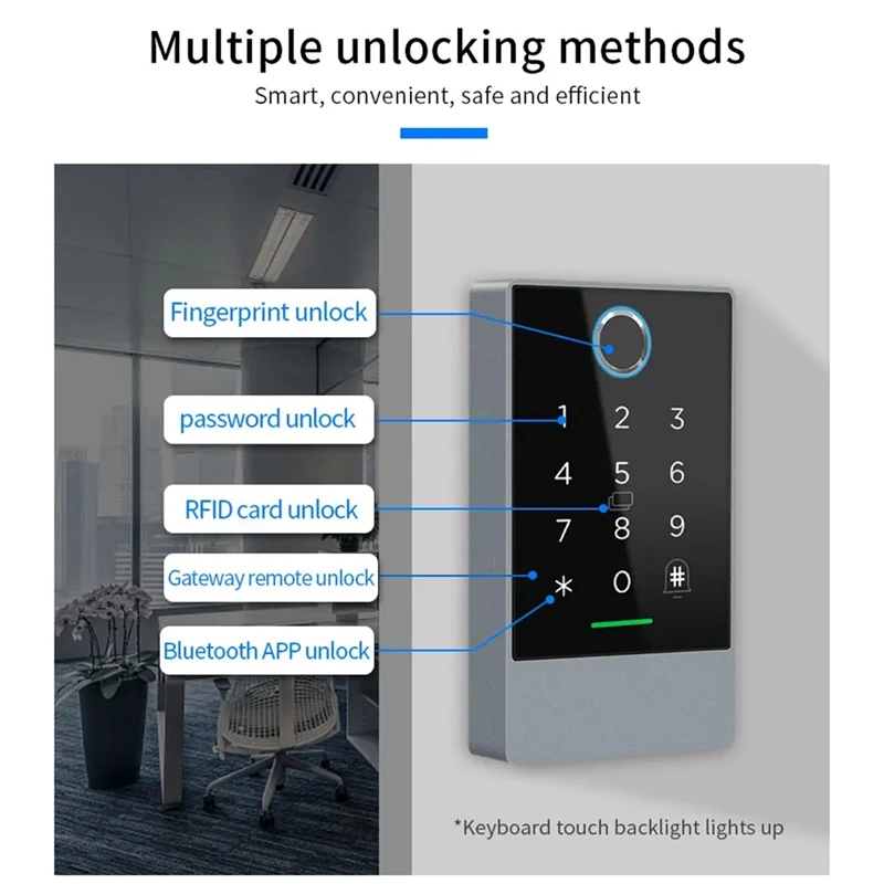 Tag Nfc Ttlock Mortise Sensor Status Pintu Sidik Jari Sistem Akses Pintu Rfid Aplikasi Ponsel Pintar Gerbang G2 13.56Mhz(K3)