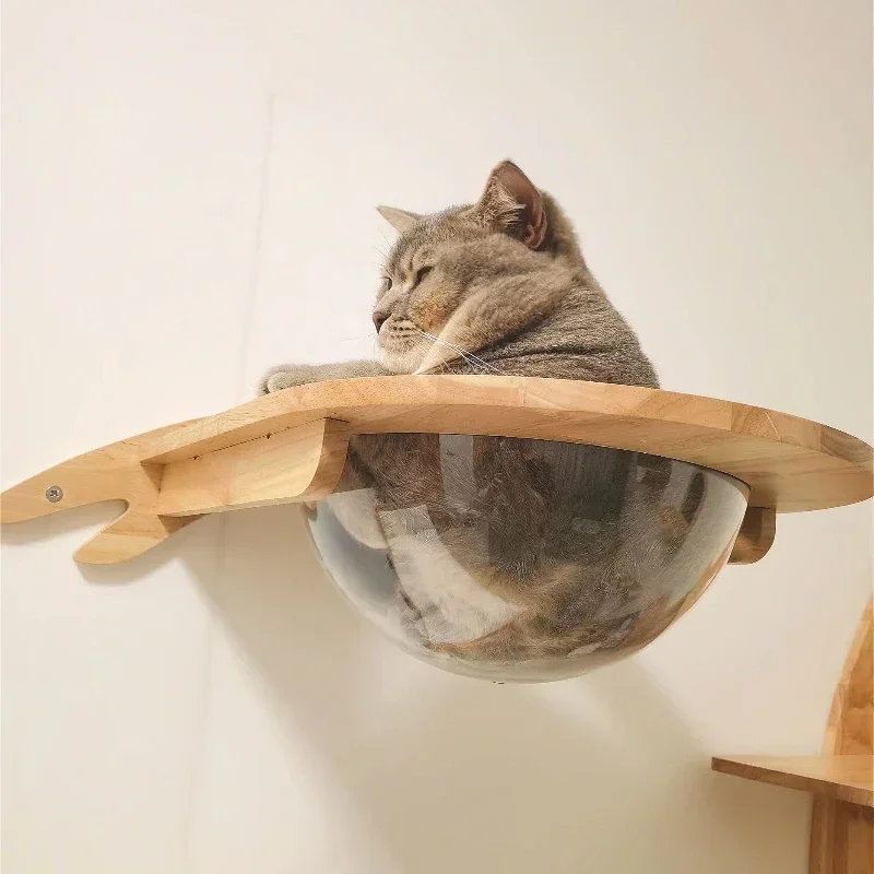 Do Not Occupy A Solid Wood Cat Climbing Frame, Wall Type Cat Wall Shelf, Wall Type Cat Nest Suction Cup, Glass Free Punching