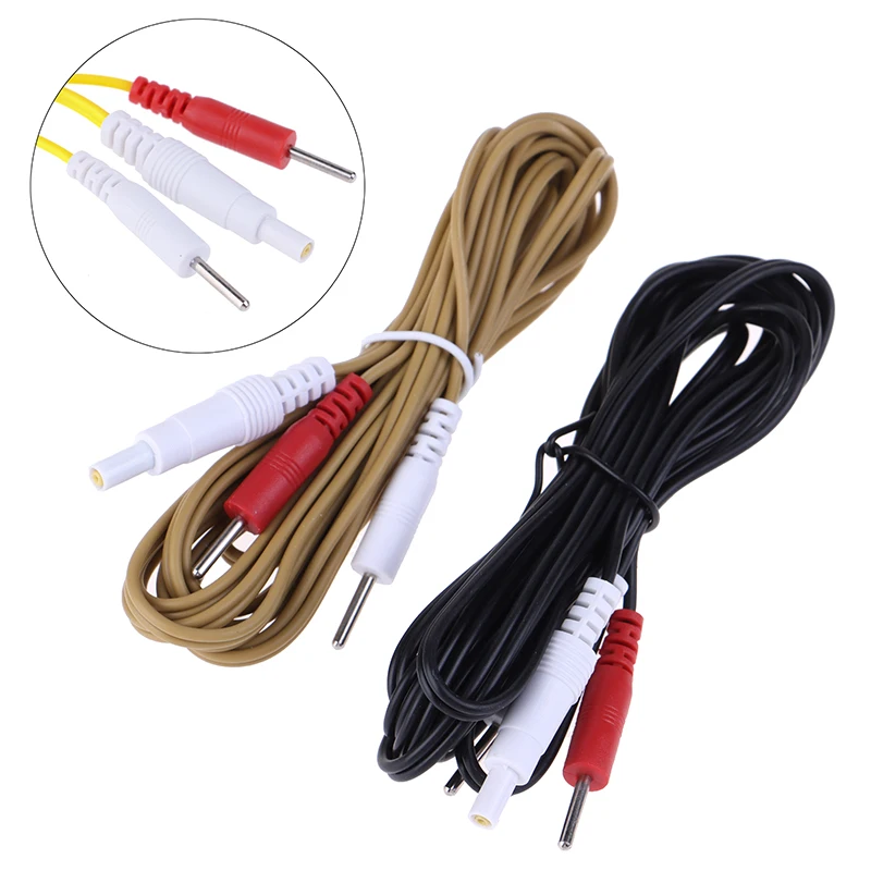 2/4Buttons Electrotherapy Electrode Lead Electric Shock Wires Cable For Tens Massager Connection Cable Massage & Relaxation Hot