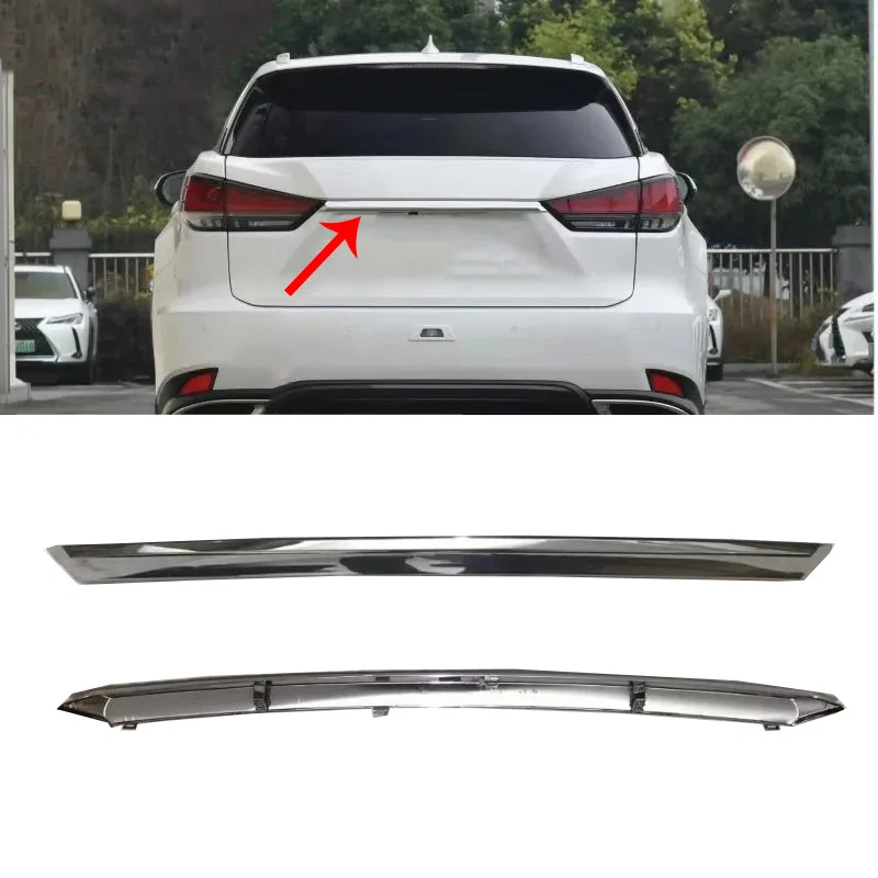 Car Rear Trunk Lid Tailgate Boot Chrome Trim Strip Cover for  RX RX300 RX350 RX400H RX450H 2016 2017 2018 2019 2020 2021
