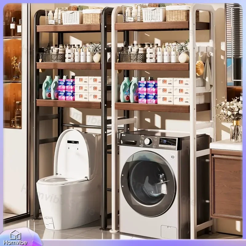 Antique Bathroom Storage Rack Over Toilet Shelf Floor Standing Organizer Space Saver for Narrow Gap Behind Commode Wall