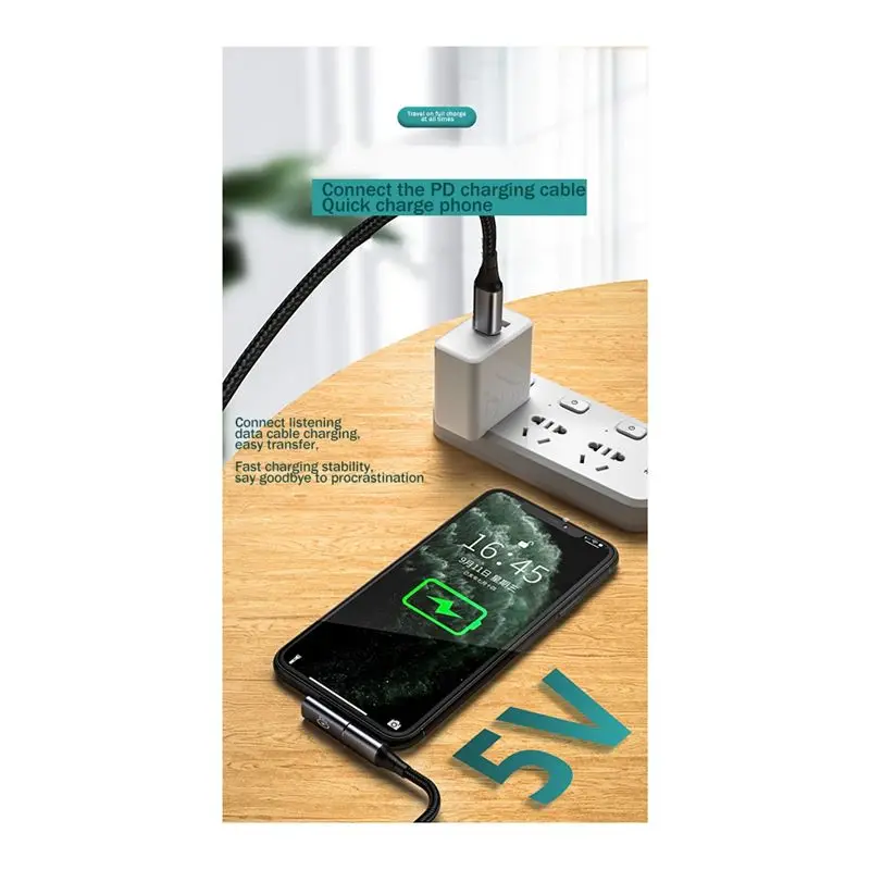 AABFK Mobile Phone Adapter PD Fast Charge Converter Lighting Female to Type-C Male Adapter for iPhone Mobile Phone Data Cable
