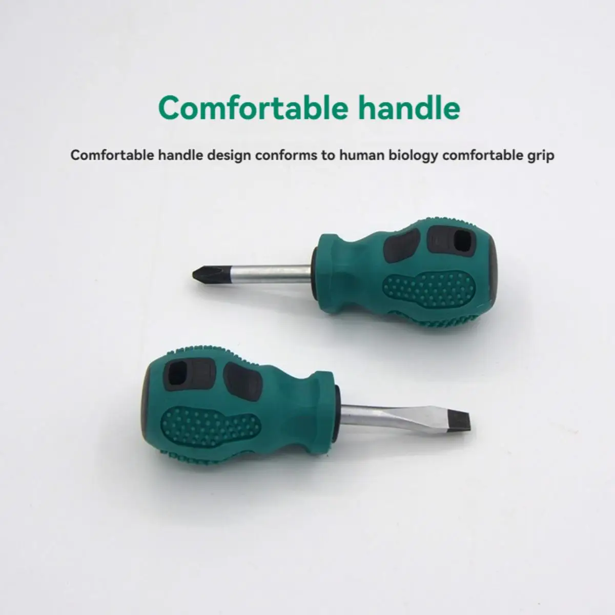 2pcs Radish Head Screwdriver Mini Dual-purpose Screwdriver Inch Half Cross Cross Short Handle Screwdriver Driver