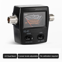 Power SWR Meter RS-40 Standing Wave Meter RS40 140/430mHz 200W UV-Band Dual-Segment SWR Meter for Walkie Talkie