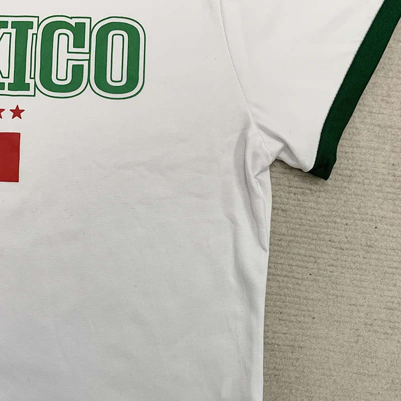 Y2K Damen Slim Fit Sommer T-Shirt Kurzer mexikanischer Buchstabendruck Freiliegender Nabel Sexy Streetwear Top für trendige Mode