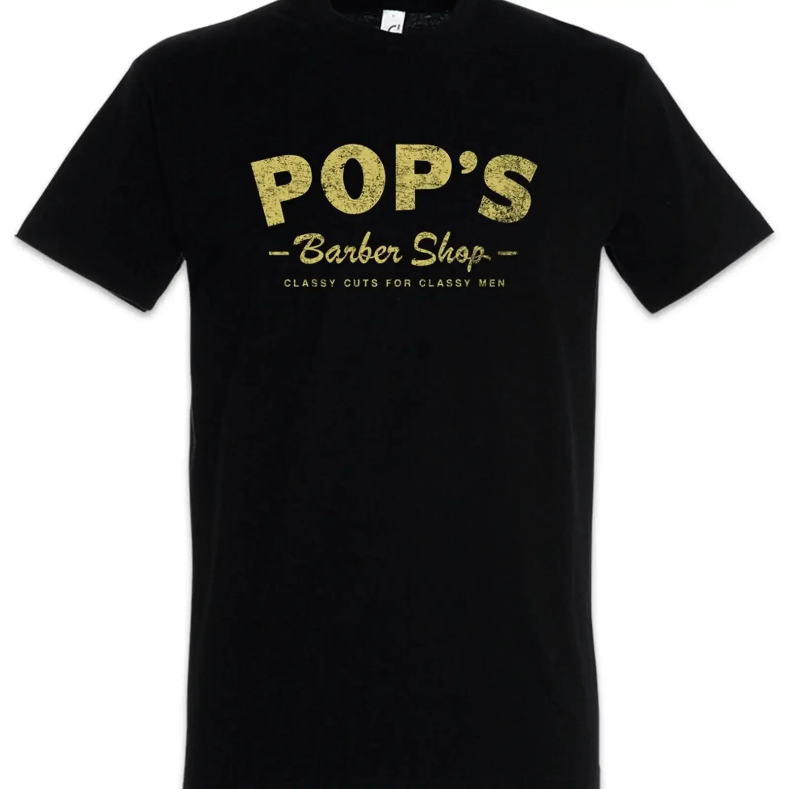 Pop's Barber Shop Herren T Shirt The Harlem Defenders Luke Barbershop Cage vintage Washed Comfortable Slightly Soft graphic