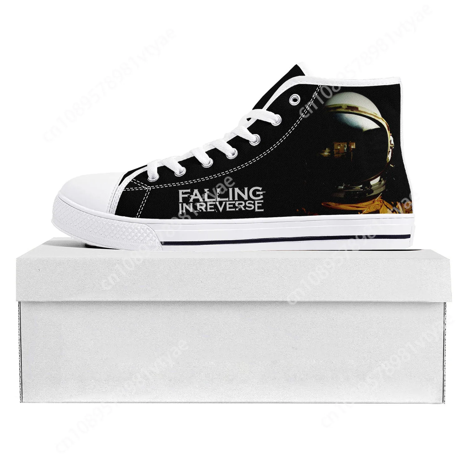 Falling In Reverse punk rock band High Top High Quality Sneakers Mens Womens Teenager Canvas Sneaker Couple Shoe Custom Shoe