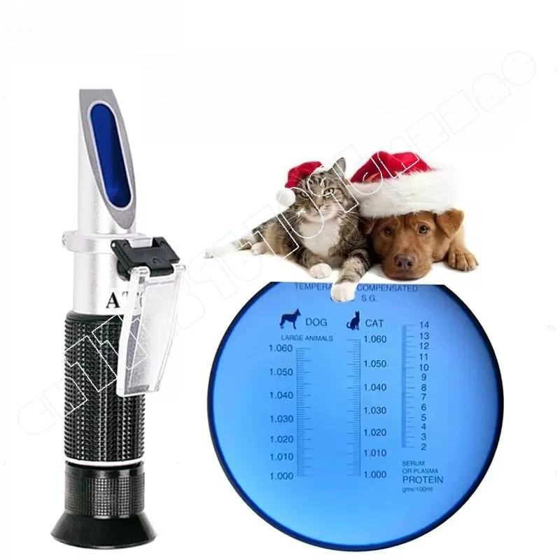 Refractometer, Dog, Cat, Dog Urine, Specific Gravity, Serum Egg Folding Content Detector, Concentration Meter, for Pets