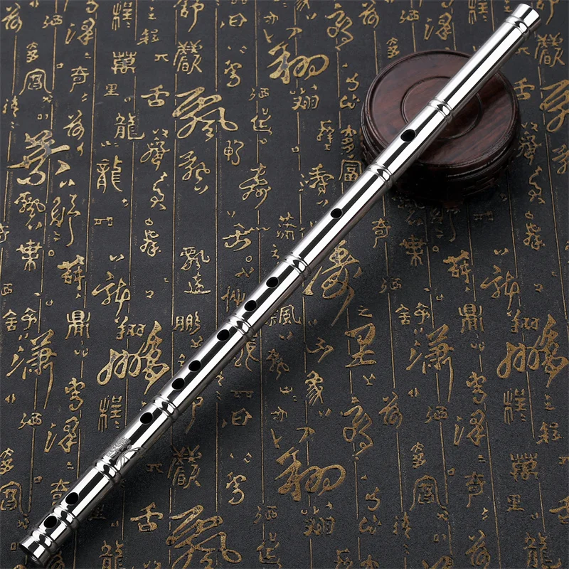 Professional Titanium Tube Deizei Flute CDEFG Key 6 Holes Chinese Metal Classic Woodwind, musical Instruments Dizi flute