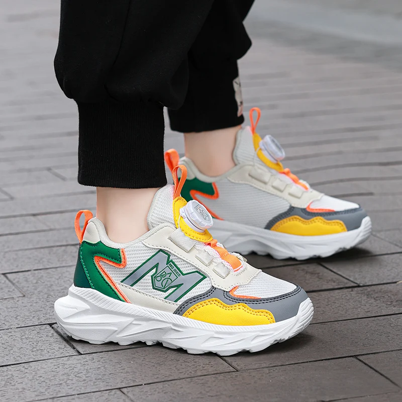 

Tennis Sneakers Kids Boys Girls Sports Running Shoes Casual Board Leather Soft Soled Children Outdoor School Walking Shoes