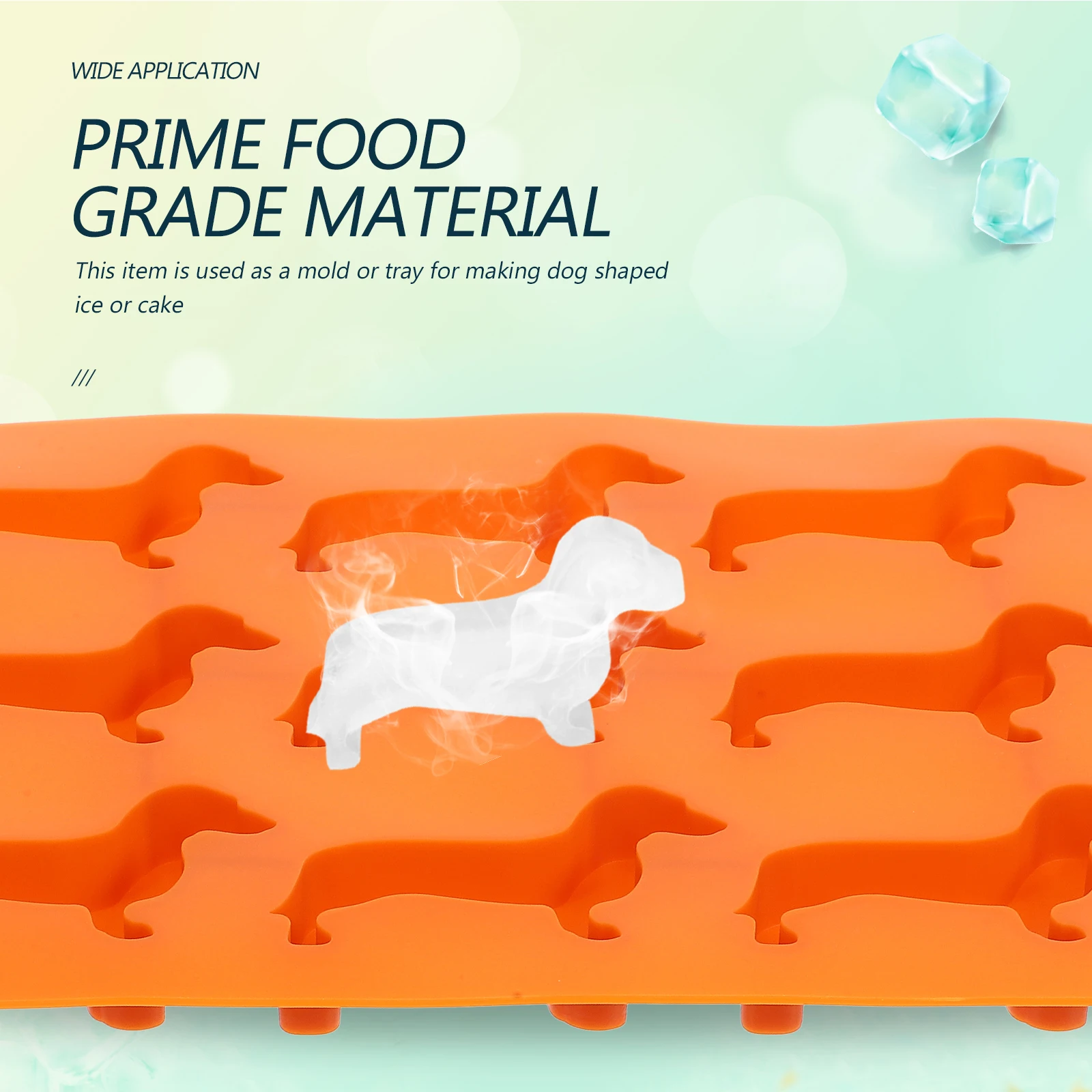 

Dachshund Silicone Tray Mold Flexible Dog Shaped Ice Cake Molds BPA Dog Shaped Approved Kitchen Bar Tools