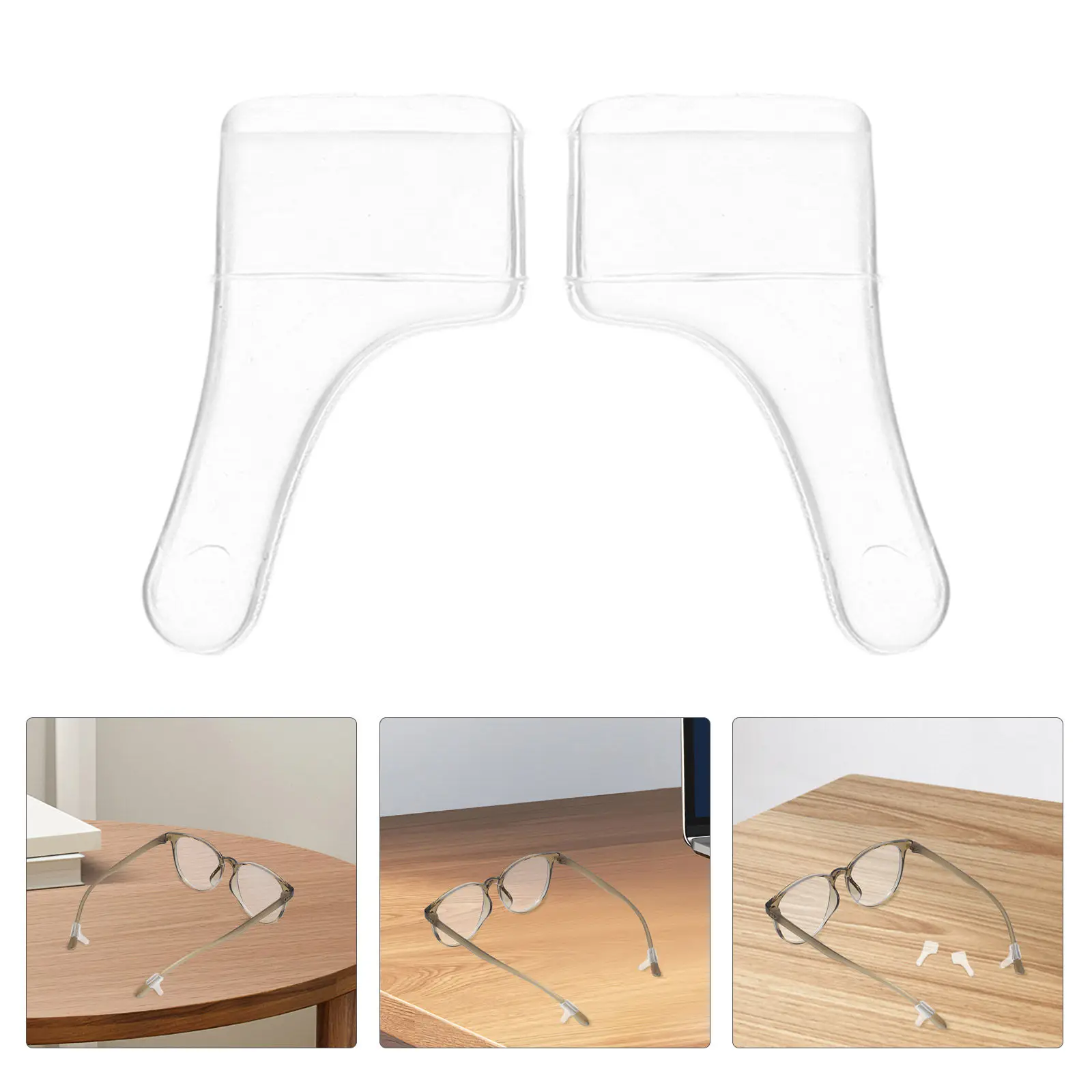 

100 Pairs Glasses Anti Slip Ear Hooks Transparent Silicone Soft Eyeglasses Retainer Temple Tips for Sports Sunglasses Stability
