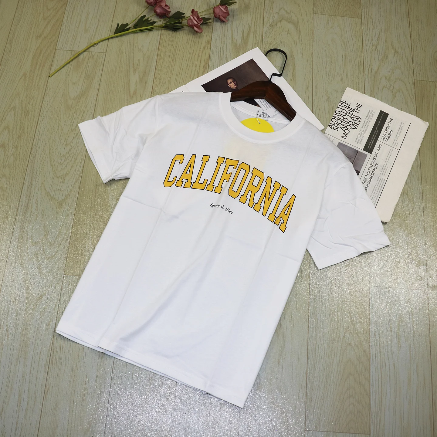 여름 신상 코튼 라운드 넥 티셔츠 여성 클래식 레터 프린트 캐주얼 다용도 스트리트 스타일 탑