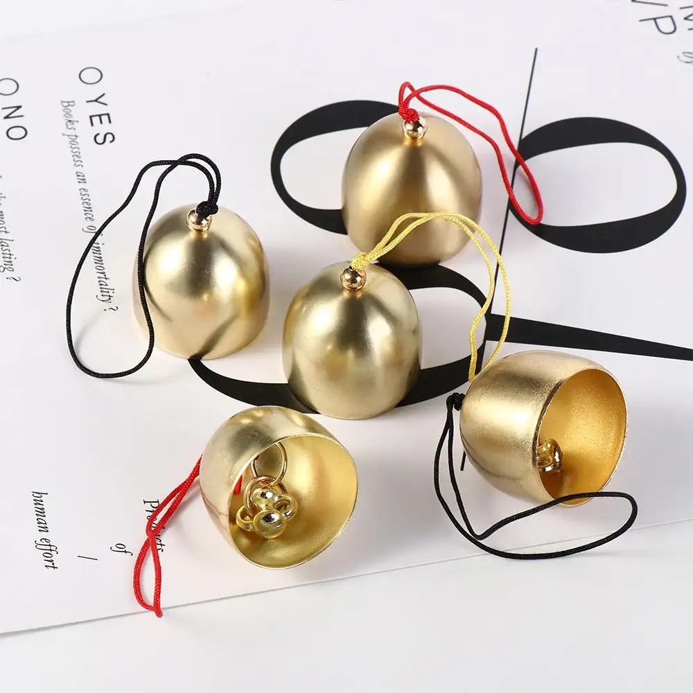 Mini Metal Brass Bells Clear Sound Loud Christmas Door Bell Anti Lost Mini Wind Chime Festive