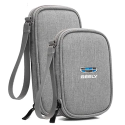 NEW Portable Waterproof Double Layers Storage Bags For car keys car Bank card For geely emgrand ec7 ec8 ck atlas ck2 ck3 gt gc9