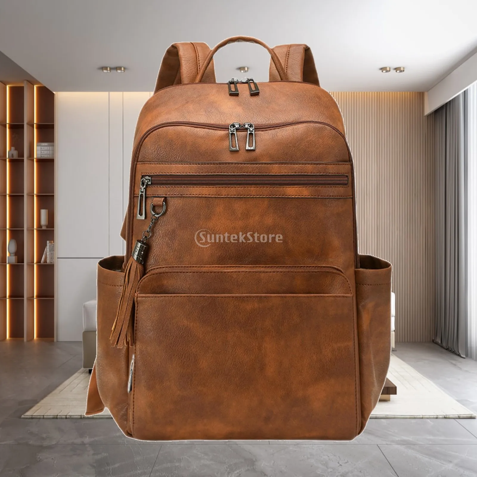 Premium PU Leather Womens Travel Bag Convertible Backpack Shoulder Bag Handbag Stylish and Practical for Work and Travel