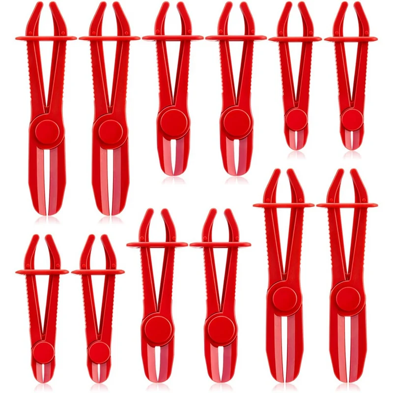 

12Piece Hose Pinch Off Pliers Hose Pliers Fuel Line Clamp Pinch Clamp Tool Red, 3 Sizes