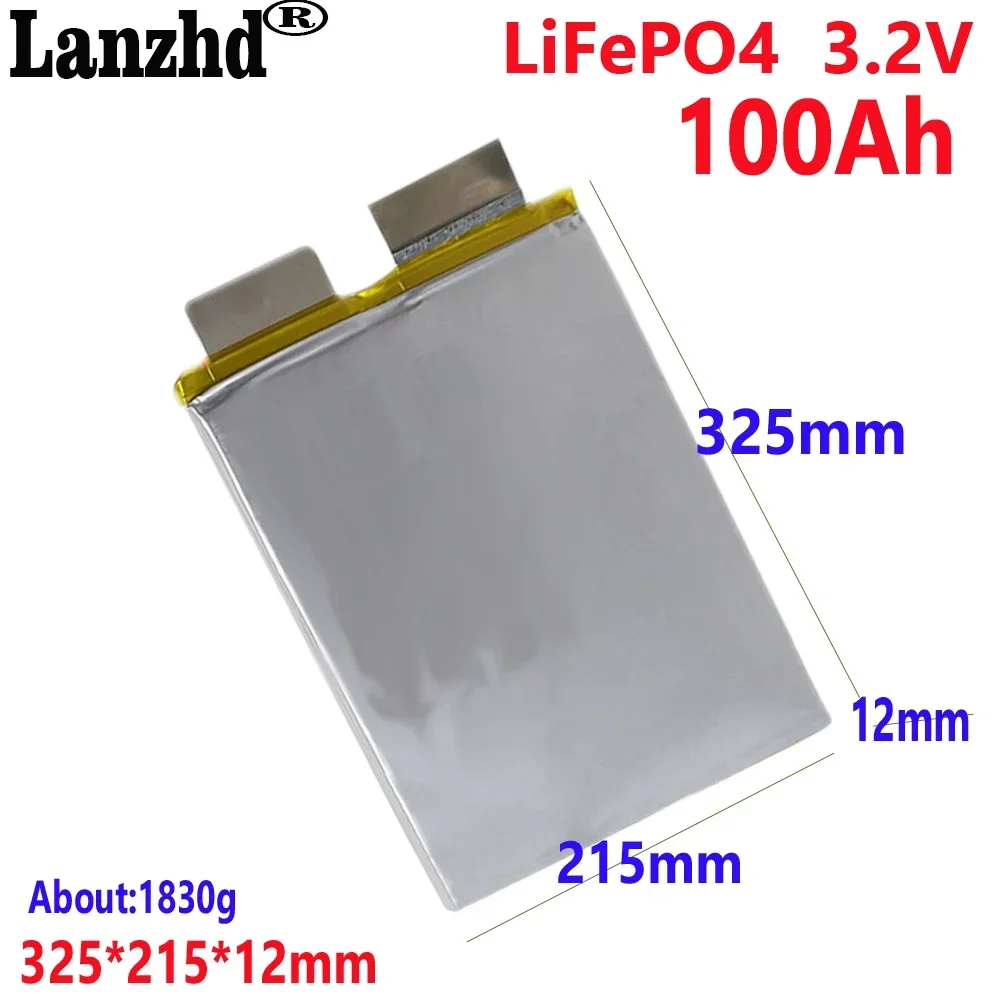 

LiFePO4 100Ah 325*215*12mm 3.2V Battery Soft pack lithium iron phosphate battery power cell home energy storage large monomer