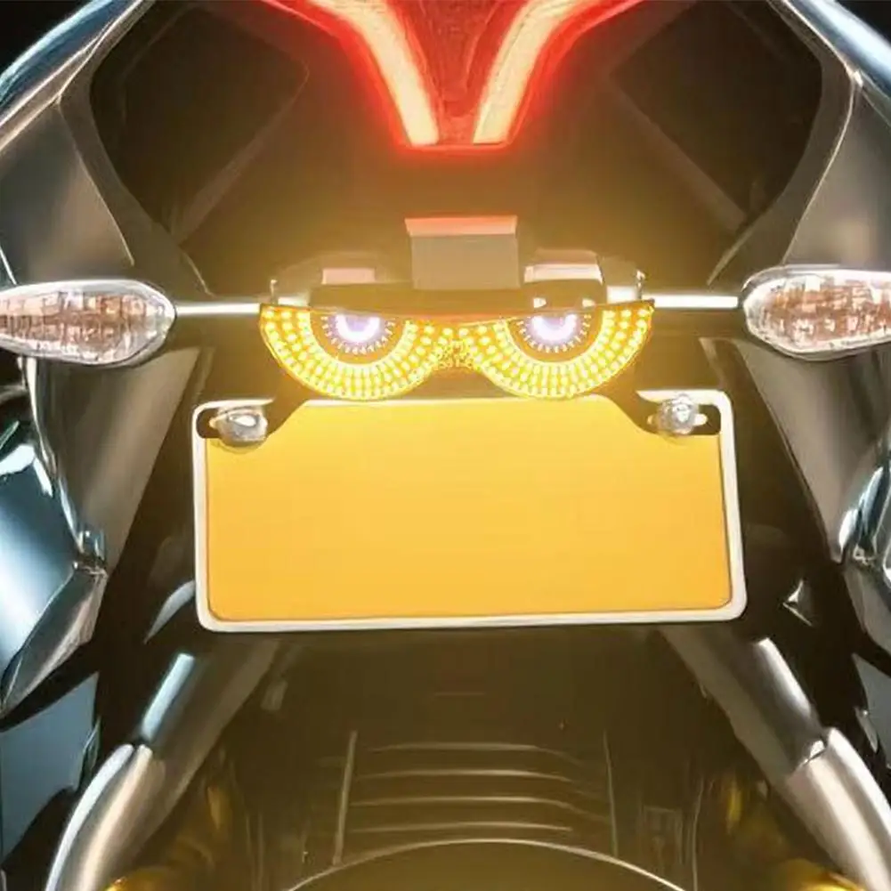 

Motorcycle License Plate Screw Light Triangle Semicircle Headlight Modified Decorative Universal Flashing Eyes Accessories R9T5