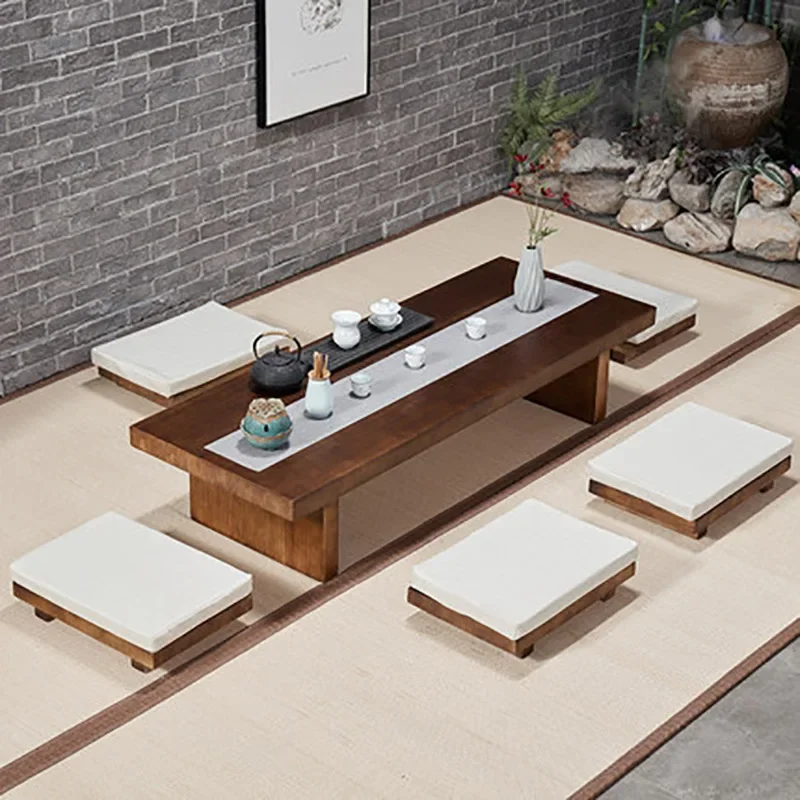 Tatami coffee table bedroom sitting on the floor bay window table Japanese tavern