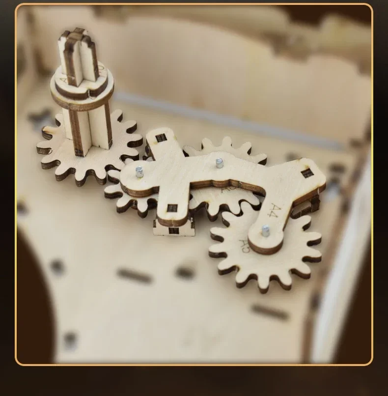 3D Holzpuzzle Spieluhr Klavier-Modellbausatz DIY Montage Musikinstrument Bausätze Heimdekoration Bastelgeschenk für Erwachsene und Jugendliche – Detail 22
