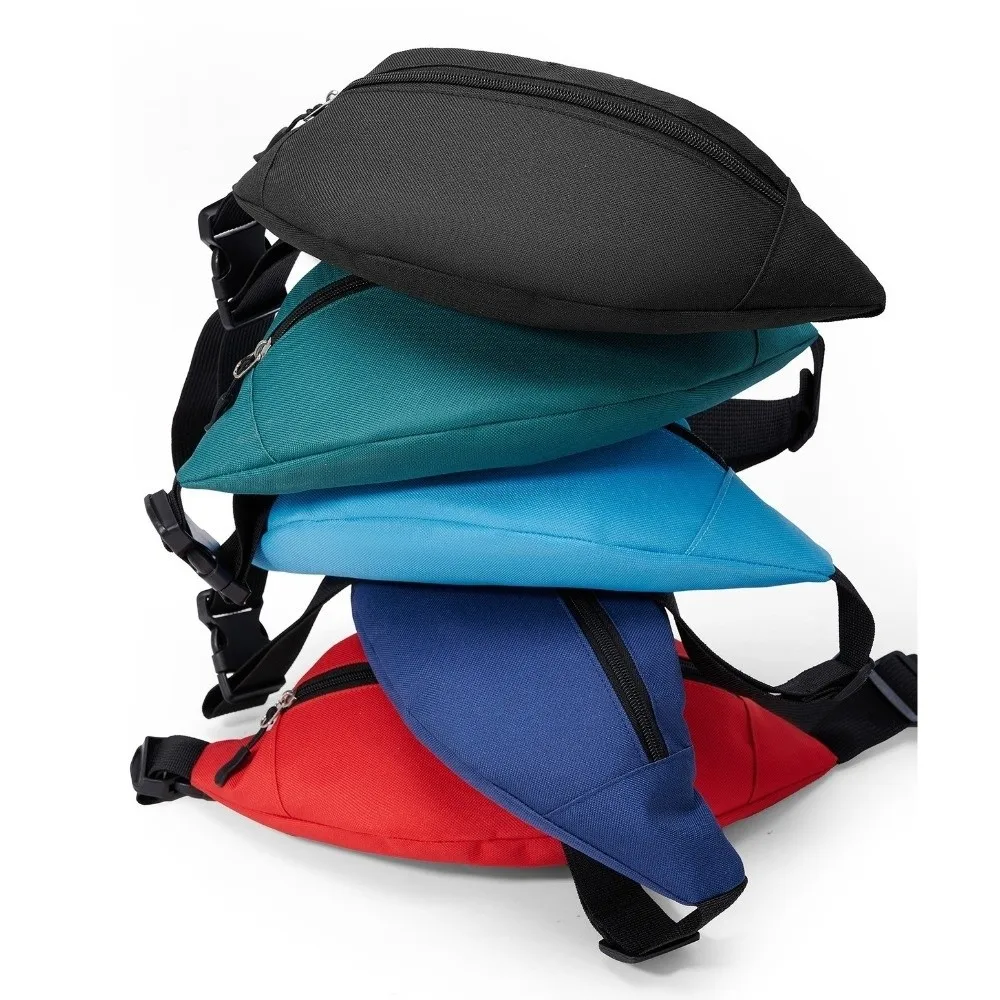 Casual Oxford Cloth Waist Pack Breathable Half Moon Shape Belt Bag Adjustable Strap Phone Pouch Sling Bag Unisex