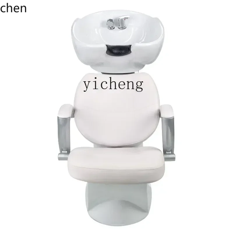 y9.4-Sitting Shampoo Chair Salon for Hair Salon Chair Beauty Ceramic Flushing Bed