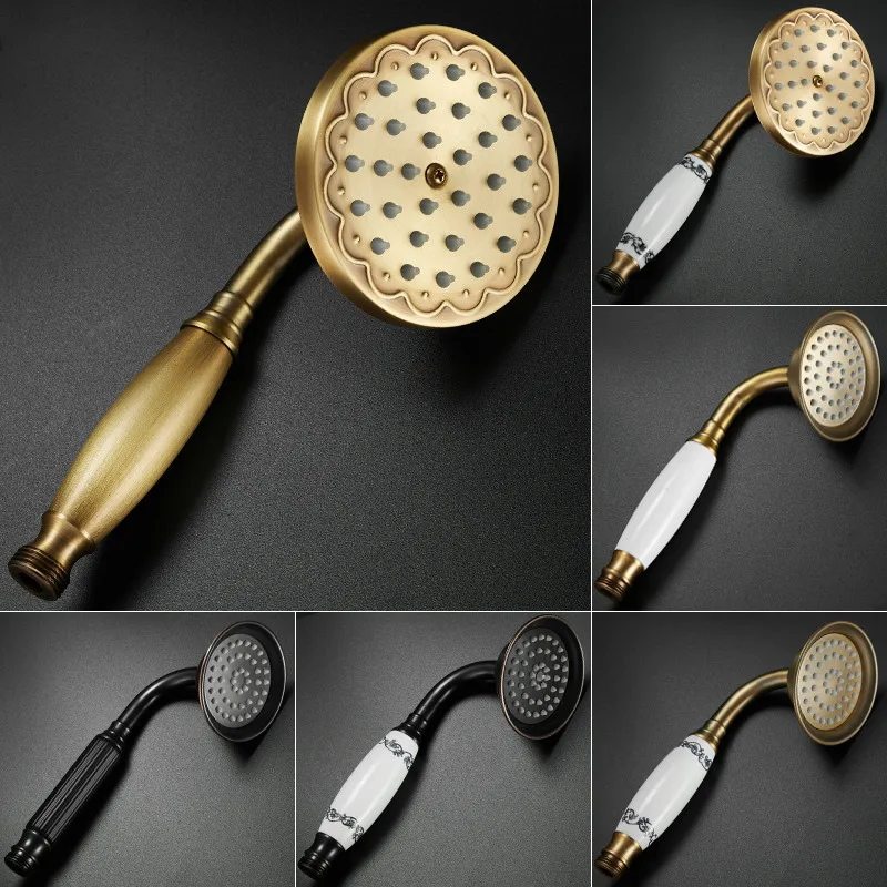 Hand-held Shower Head Water Saving Antique Bathroom Rainfall Shower Nozzle Aerator High Pressure handheld Shower Head