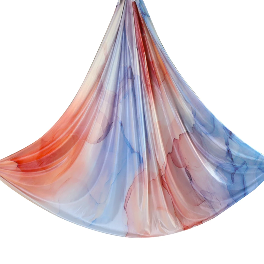 5 Meters Aerial Yoga Hammock Fabric Elastic Gradient Color Yoga Swing Home Yoga Gym Fitness