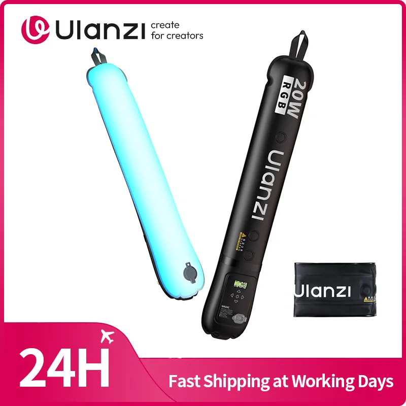 

Ulanzi UA20C 20W RGB Magnetic Air Tube Light 1800-10000K Full RGB Portable Air Tube Light for Live-Streaming Photography