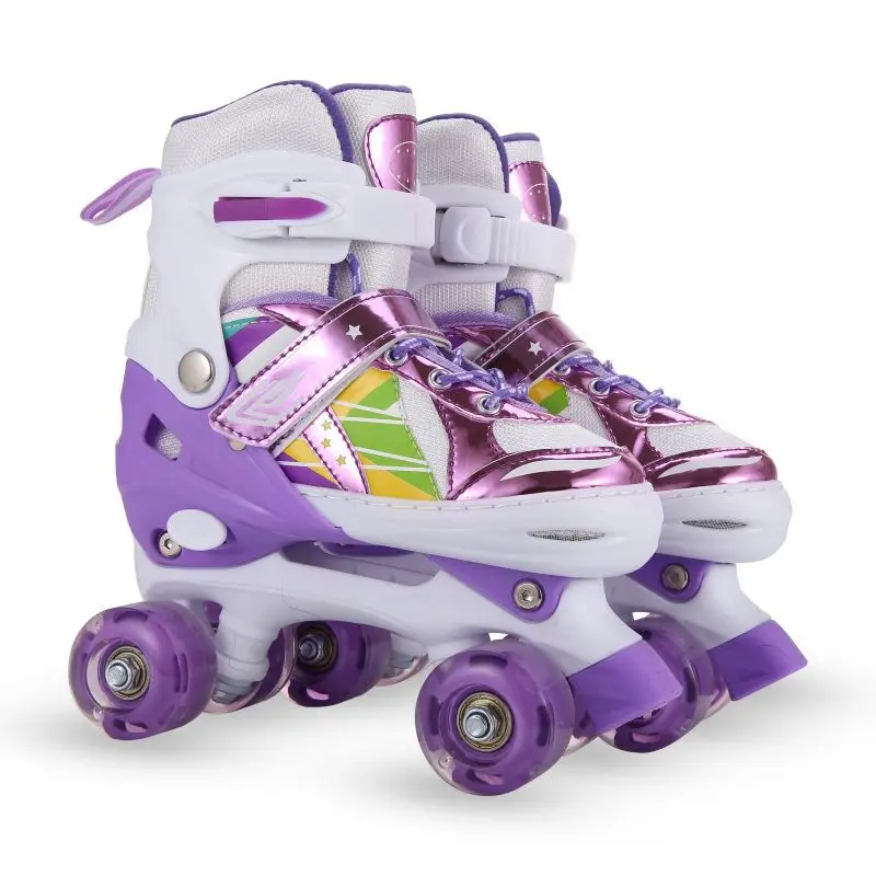 Wrotki dwurzędowePUWheelRollerSkatesCool Color Matching Regulowane wrotki dla dzieci
